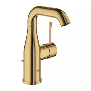 Baterie lavoar essence Grohe new m-size cool sunrise, auriu
