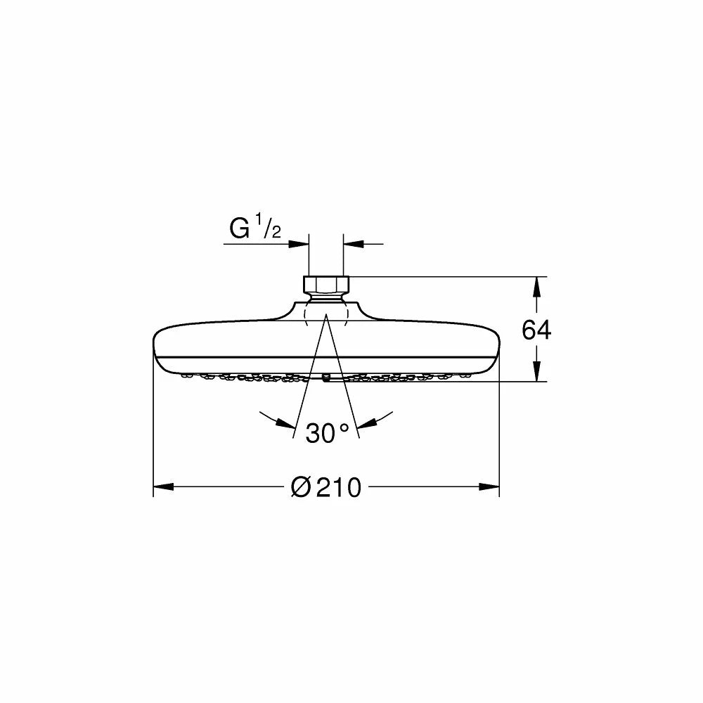 Cap dus fix Grohe Tempesta fi 210, 1/2''