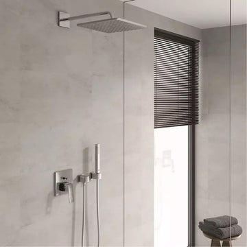 Cap dus rainshower Grohe 310 mono cube, cu brat dus 422 mm, crom