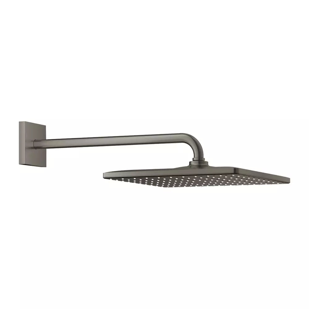Cap dus Grohe Rainshower 310 mono cube, cu brat dus 422 mm, brushed hard graphite, gri, 1/2''