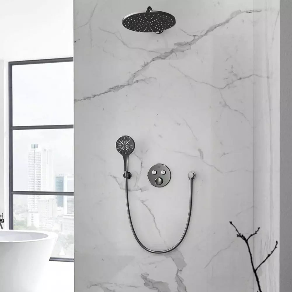 Para de dus Grohe Rainshower Smartactive 130 , brushed hard graphite, gri, 1/2''