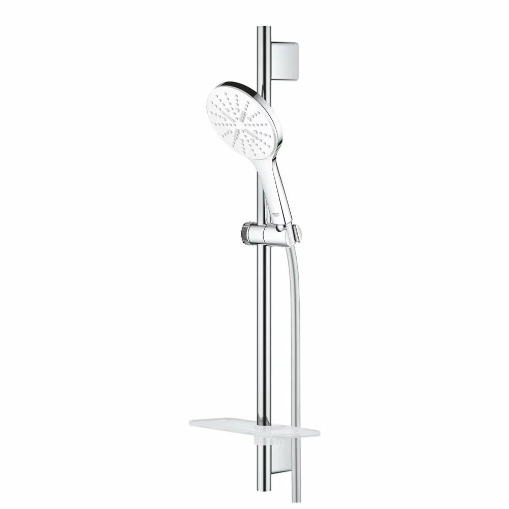 Set dus Grohe Rainshower smartactive 130 bara 600 moon white, crom lucios