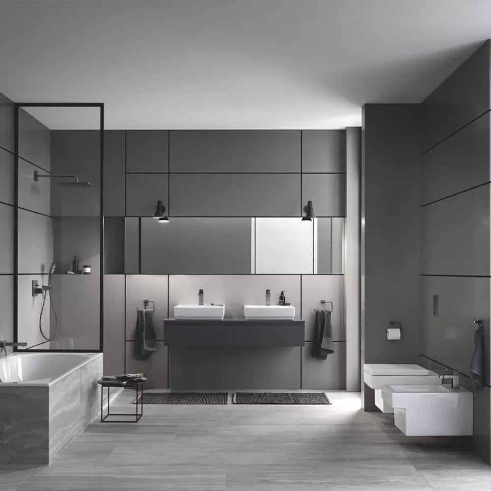 Para dus Grohe Rainshower smartactive cube 130 brushed hard graphite, gri, 1/2''