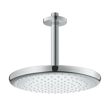 Cap dus tempesta Grohe 250 mono rotund 9.5 l cu brat dus 142 mm, montaj din tavan
