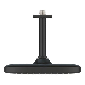 Cap dus tempesta Grohe 250 mono cube 9.5 l cu brat dus 142 mm, montaj din tavan matte black