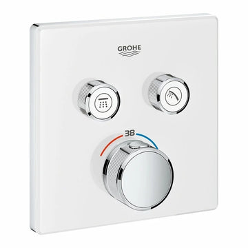 Ornament patrat smart Grohe control termostatat 2 valve crom-alb
