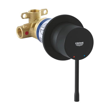 Baterie dus/bidette essence Grohe incastrata, include corp,  phantom black, supersteel