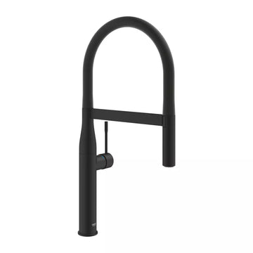 Baterie bucatarie essence Grohe profi spray grohflexx phantom black, otel