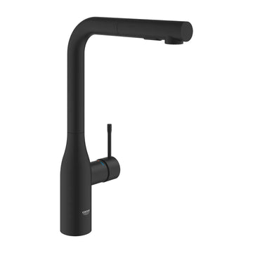 Baterie bucatarie essence Grohe pipa l dual spray phantom black, otel