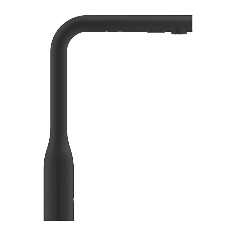 Baterie bucatarie Grohe Essence pipa l dual spray phantom black, otel, 3/8''