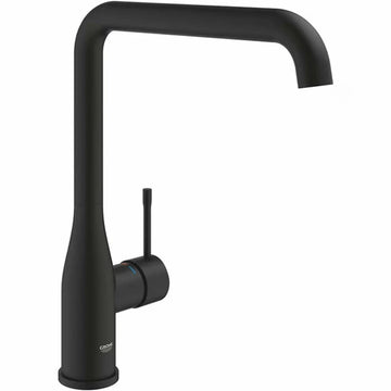 Baterie bucatarie essence Grohe pipa l phantom black, otel