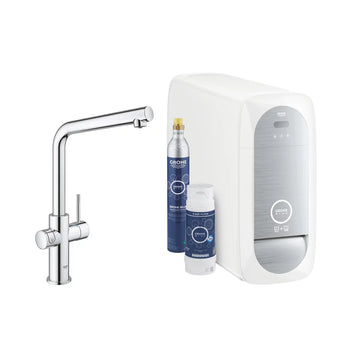 Baterie bucatarie Grohe blue home tip l starter kit new, crom lucios