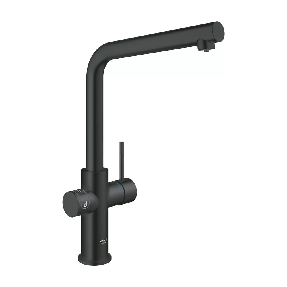 Baterie bucatarie Grohe blue home tip l starter kit new black velvet, crom lucios, 3/8''