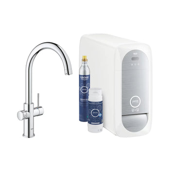 Baterie bucatarie Grohe blue home new tip c starter kit, crom lucios