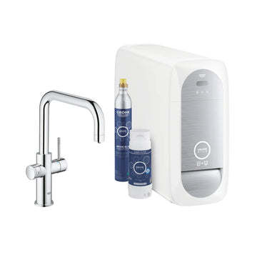Baterie bucatarie Grohe blue home tip u starter kit new, crom lucios