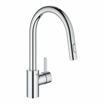 Baterie  bucatarie eurosmart Grohe cosmopolitan pipa inalta 382 cu dus extractibil, crom lucios