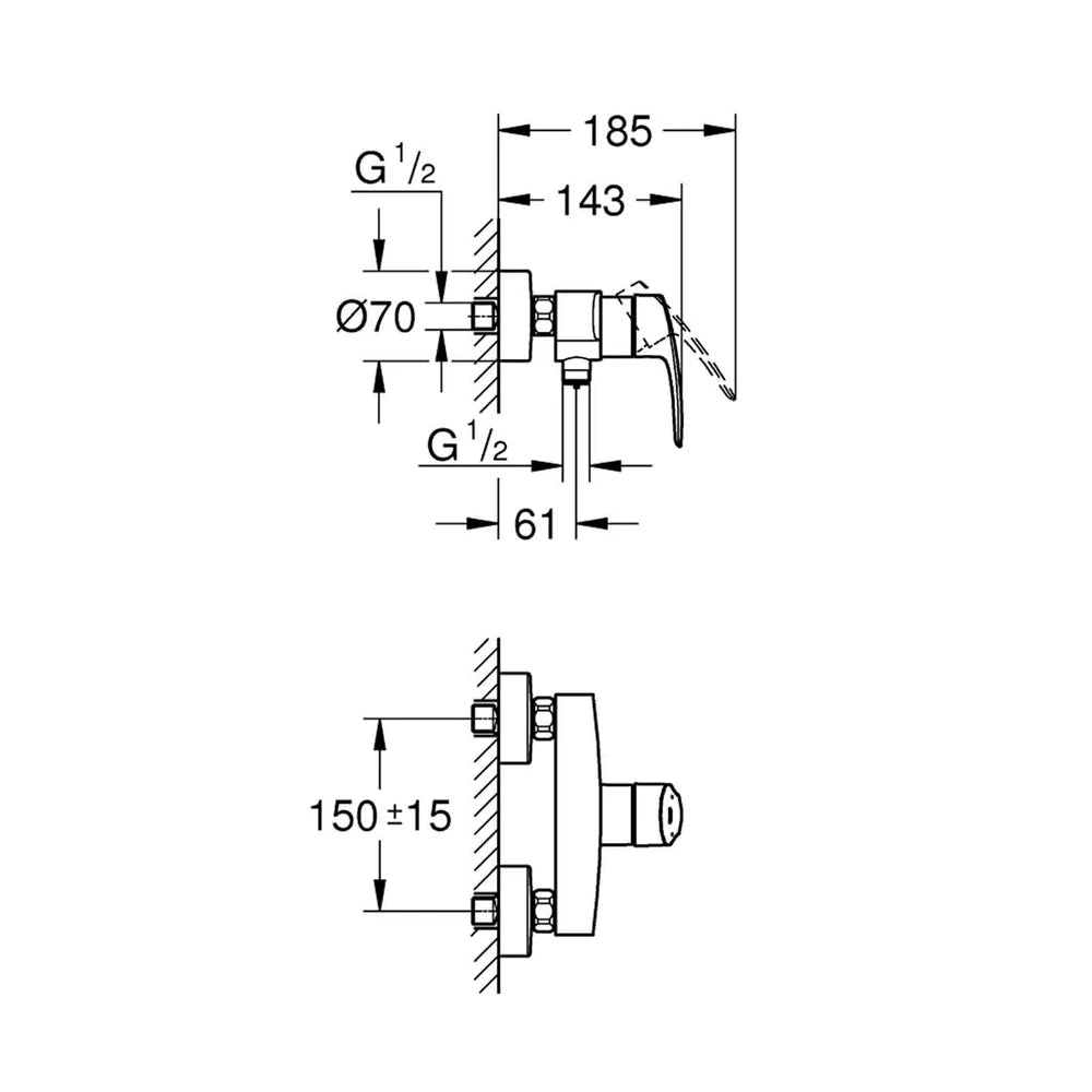 Baterie dus Grohe Eurosmart New