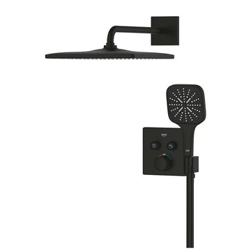 Sistem dus termostatat smart Grohe control, rsh mono 310 cube phantom black