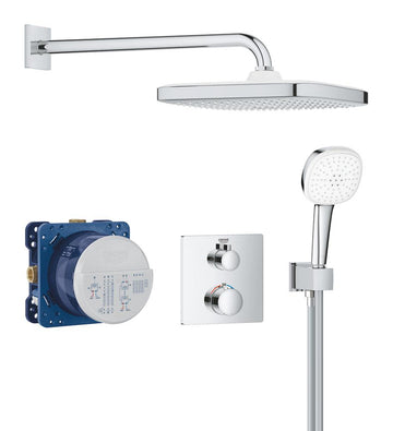 Sistem dus grohtherm Grohe patrat cu cap dus tempesta 250 cube