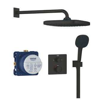 Sistem dus incastrat precision cu vitalio Grohe comfort 250, matte black