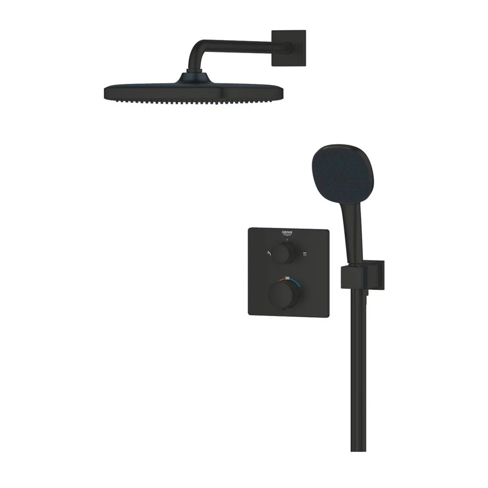 Sistem dus incastrat precision cu Grohe Vitalio comfort 250, matte black