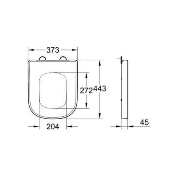 Capac WC euro Grohe ceramic soft-close new, alb lucios