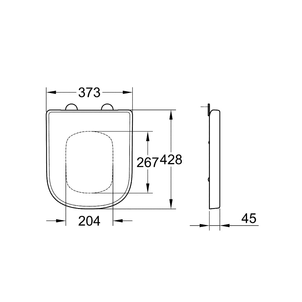 Capac WC Grohe Euro Ceramic new, alb lucios