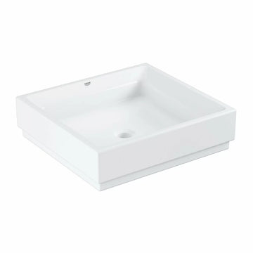 Lavoar cube Grohe ceramic 50X47 montaj pe blat pure guard, albastru si alb lucios