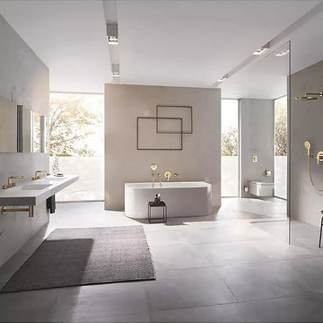 Suport hartie igienica cu aparatoare essentials Grohe nou cool sunrise, auriu
