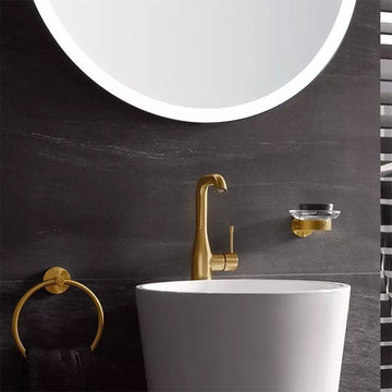 Suport pahar/sapuniera/dozator essentials Grohe nou brushed cool sunrise, crom lucios