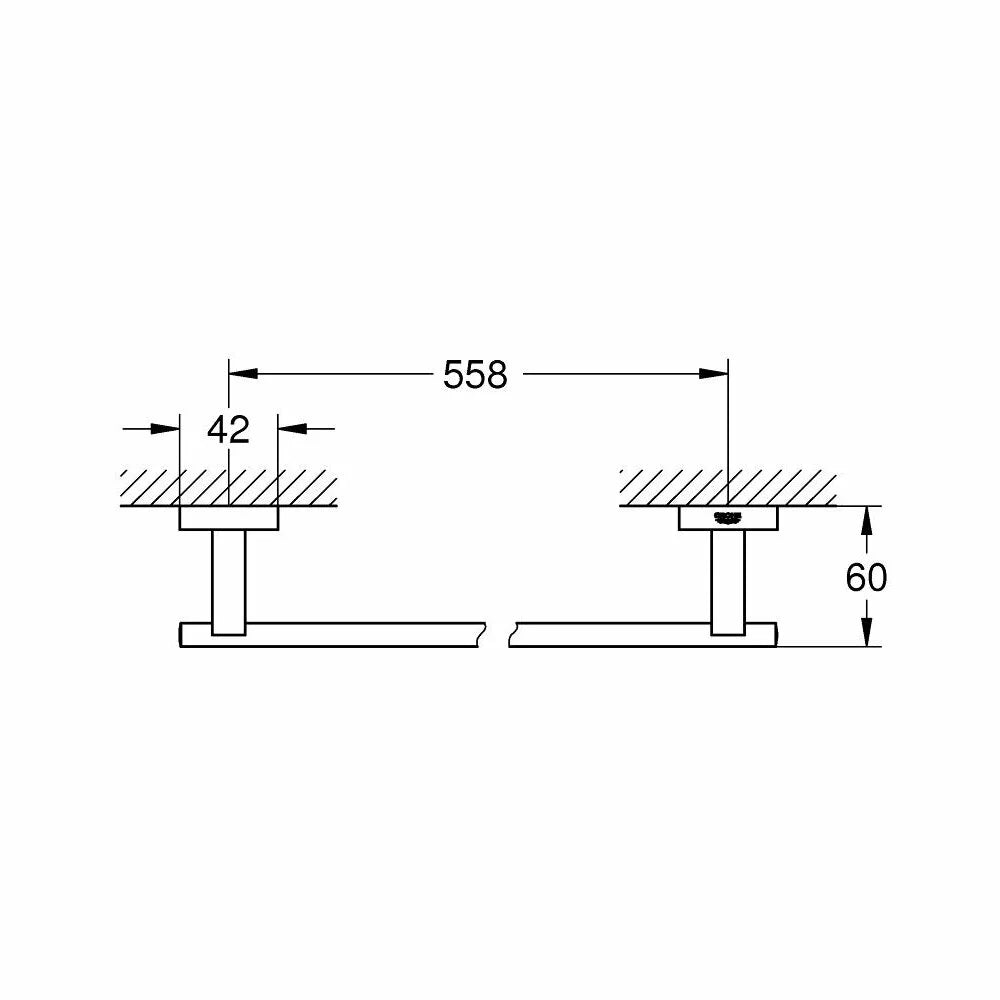 Suport prosop bara Grohe Essentials Cube 600 mm