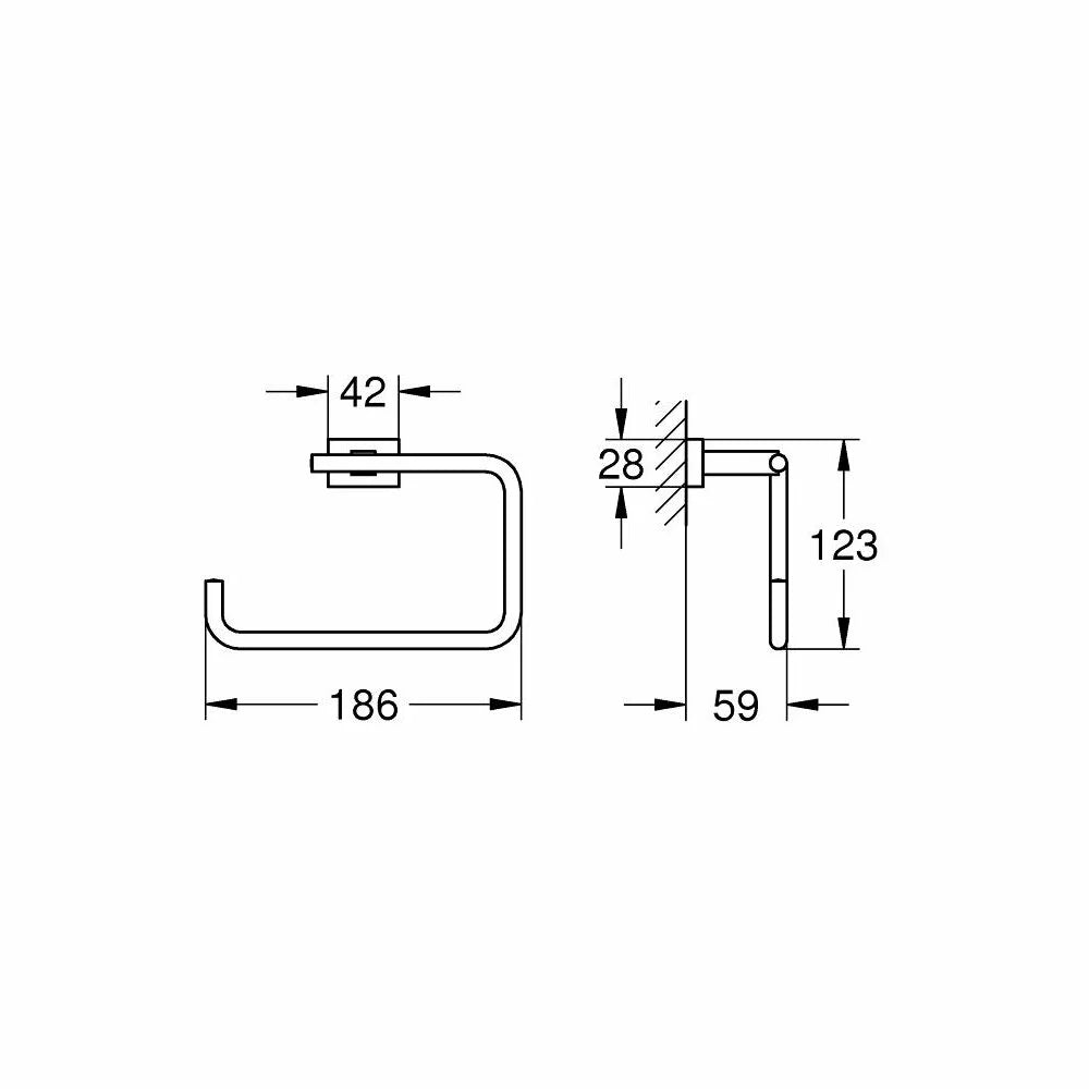 Suport prosop inelar Grohe Essentials Cube new