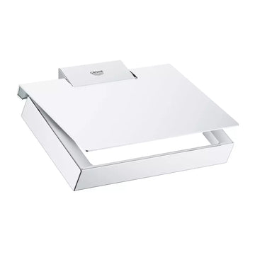 Suport hartie cu aparatoare igienica selection Grohe cube, crom lucios