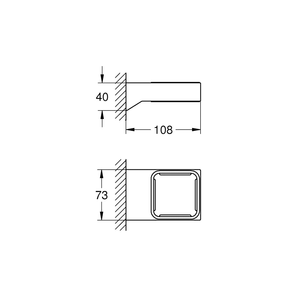 Suport pahar/sapuniera/dozator Grohe Selection Cube crom