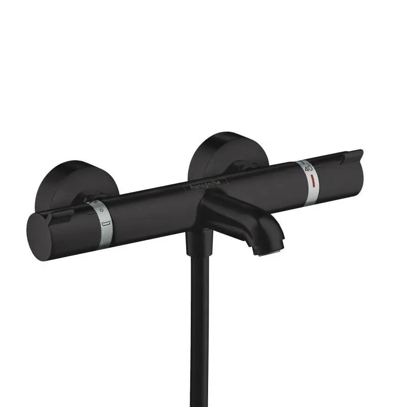 Baterie cada termostatica ecostat Hansgrohe Comfort matt black, negru mat
