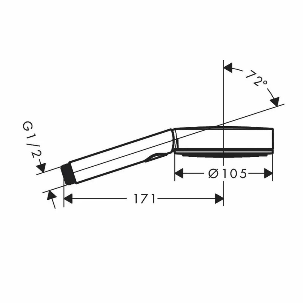 Para dus Hansgrohe Pulsify select relaxation 105 3 jeturi, negru mat