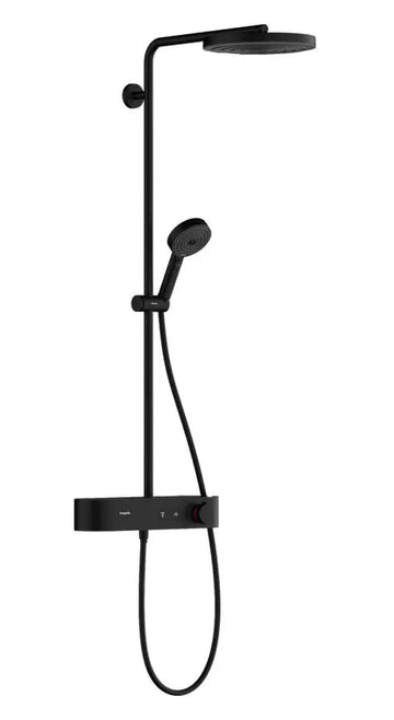 Sistem dus pulsify Hansgrohe 260 1 jet ecosmart, cu shower tablet select 400, negru mat