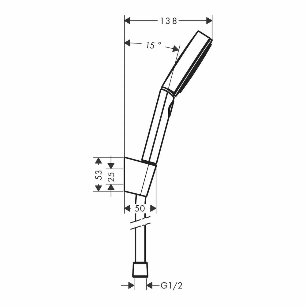 Set dus Hansgrohe Pulsify select cu porter, crom