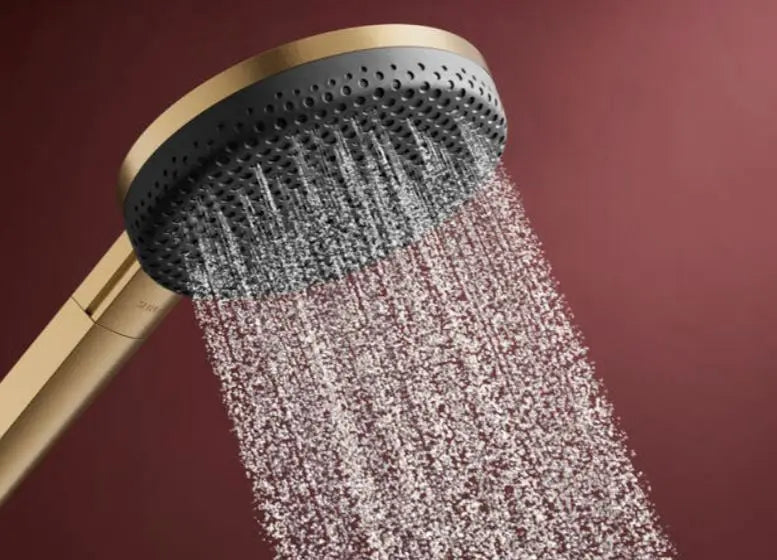 Set dus Hansgrohe Raindance alive select s 125, 3 jet, bara 65 cm, furtun 1.6 m, brushed bronze