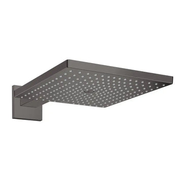 Cap dus raindance Hansgrohe e 300 air 1 jet, 300X300MM, cu prindere pe perete cu brat 390MM, brushed black chrome