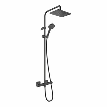 Sistem dus termostatic vernis Hansgrohe shape 230 1 jet, negru mat