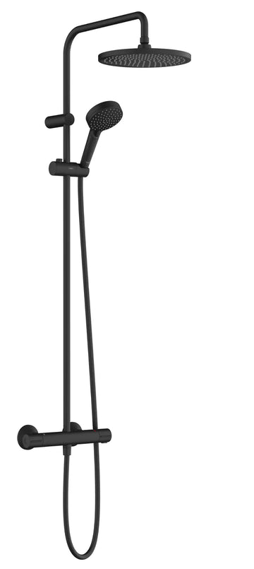 Sistem dus vernis Hansgrohe blend 240, termostatic, 1 jet, negru mat