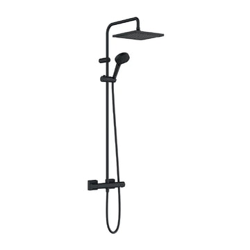 Sistem dus vernis Hansgrohe shape 240, termostatic, 1 jet, negru mat
