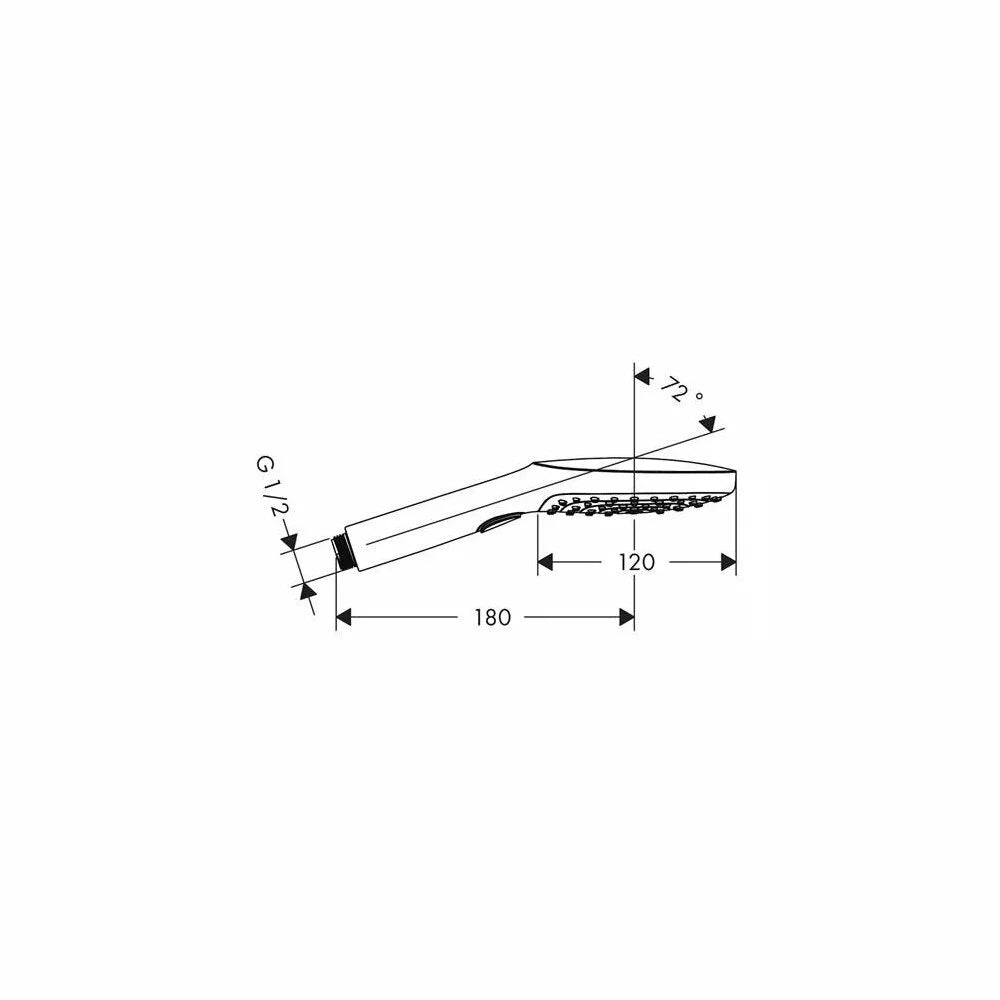 Para Hansgrohe Raindance select E120 3 jet, brushed bronze