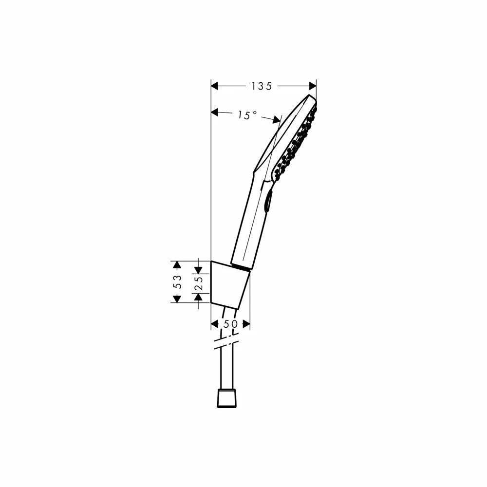 Set dus Hansgrohe Raindance select e 120 , 3 jeturi , cu porter, crom