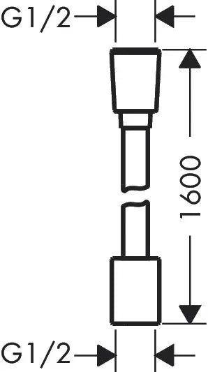 Furtun Hansgrohe dus designflex textil 1.60 m, brushed bronze