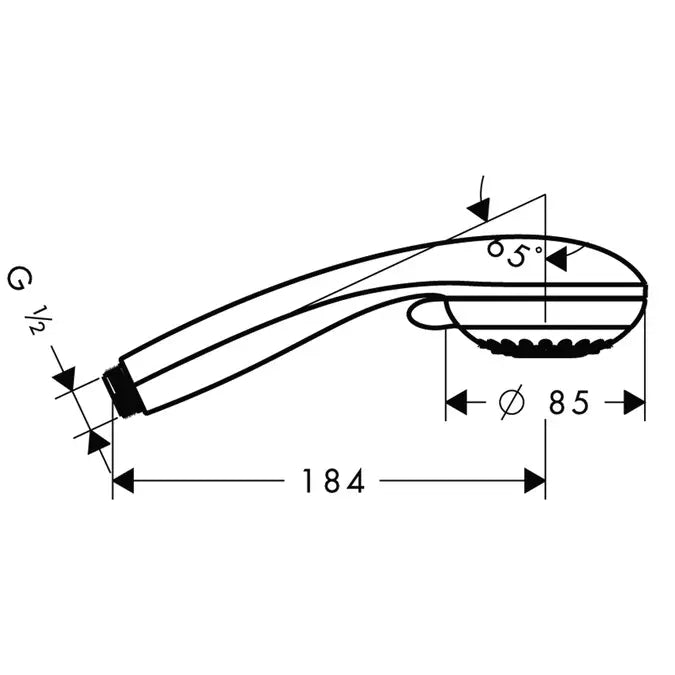 Para Hansgrohe de dus crometta 85 variojet cu 2 tipuri de jet cal. i
