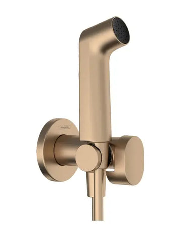 Set Hansgrohe dus incastrat igiena intima s cu mixaj, suport dus, furtun 1, 25M, brushed bronze ( necesita corp incastrat 29235180)