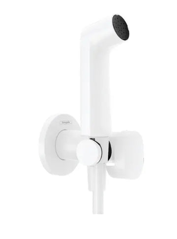 Set Hansgrohe dus incastrat igiena intima s cu mixaj, suport dus, furtun 1, 25M, alb mat ( necesita corp incastrat 29235180)