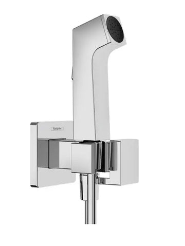 Set Hansgrohe dus incastrat igiena intima e cu mixaj, suport dus, furtun 1, 25M, crom ( necesita corp incastrat 29235180)